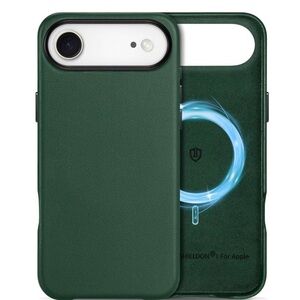 Sheildon Green Genuine Leather iPhone 17 Air Case with MagSafe - Brand New